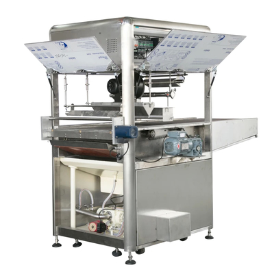 Stainless Steel Chocolate Enrobing Machine With Automatic Operation And PLC Control
