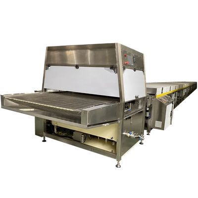 Buy 900 MM Belt Chocolate Coater Enrobing Line With Customized Voltage And Copeland Cooling Compressor online manufacture