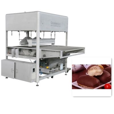 Double Coating 500kg/H Chocolate Enrobing Machine