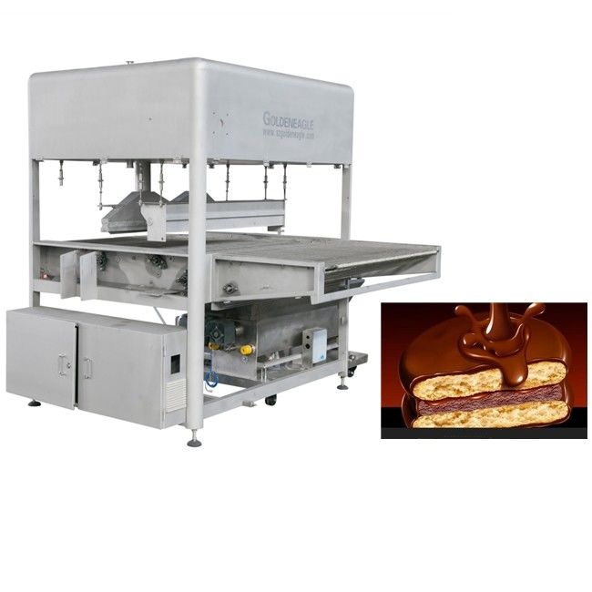 Double Coating 500kg/H Chocolate Enrobing Machine