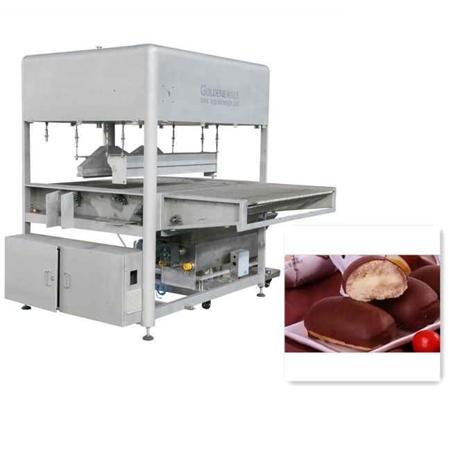 Double Coating 500kg/H Chocolate Enrobing Machine