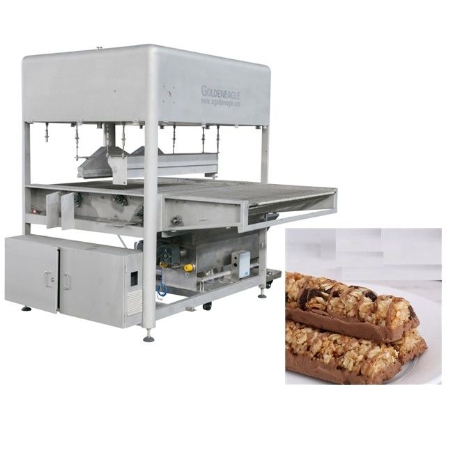Double Coating 500kg/H Chocolate Enrobing Machine