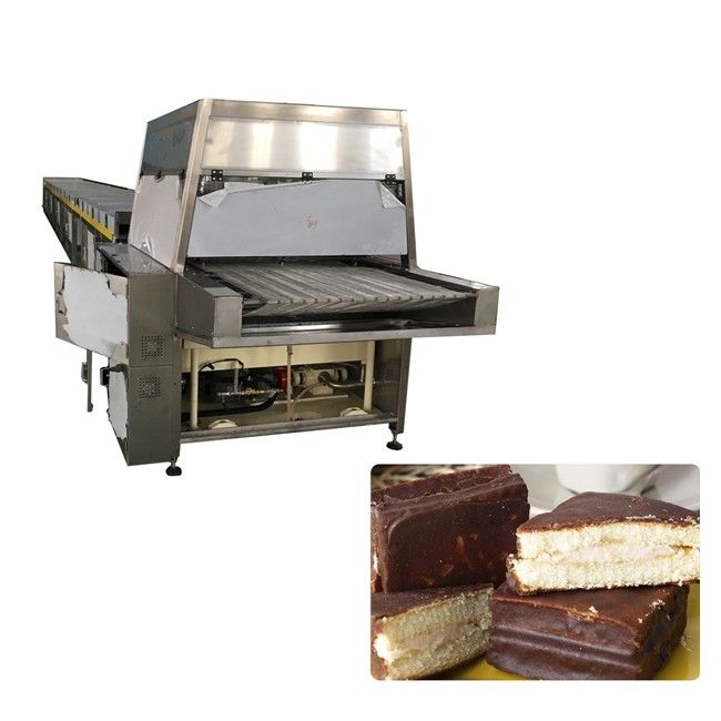 Two Level Sensors Pure Chocolate Enrober With Cooling Tunnel 1000mm Width