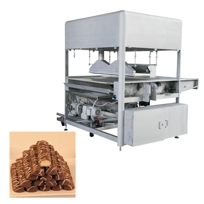 Chocolate Bar 500kg/H 1200mm Mini Chocolate Enrober