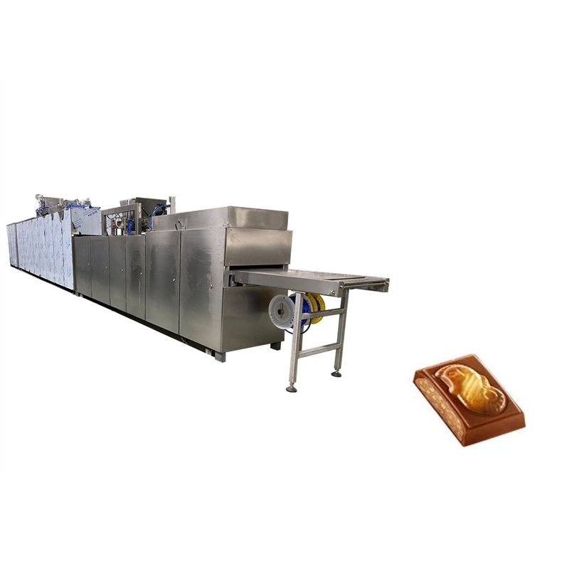 50g 100g 150g Chocolate Bar Production Line With Crushed Nuts Feeder