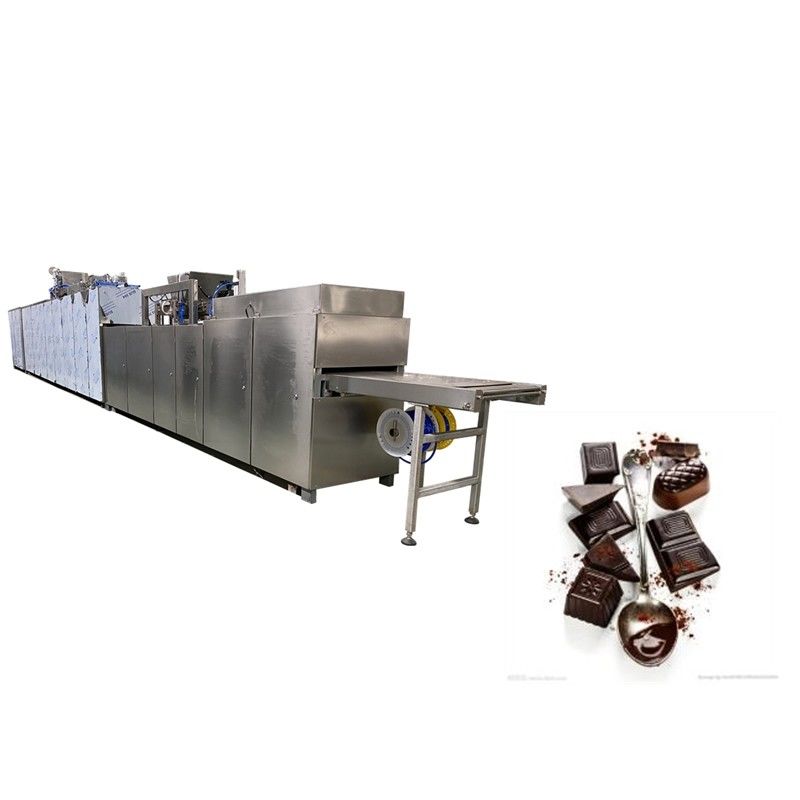 PLC Operation Two Depositors Chocolate Bar Machine 300kg/hour