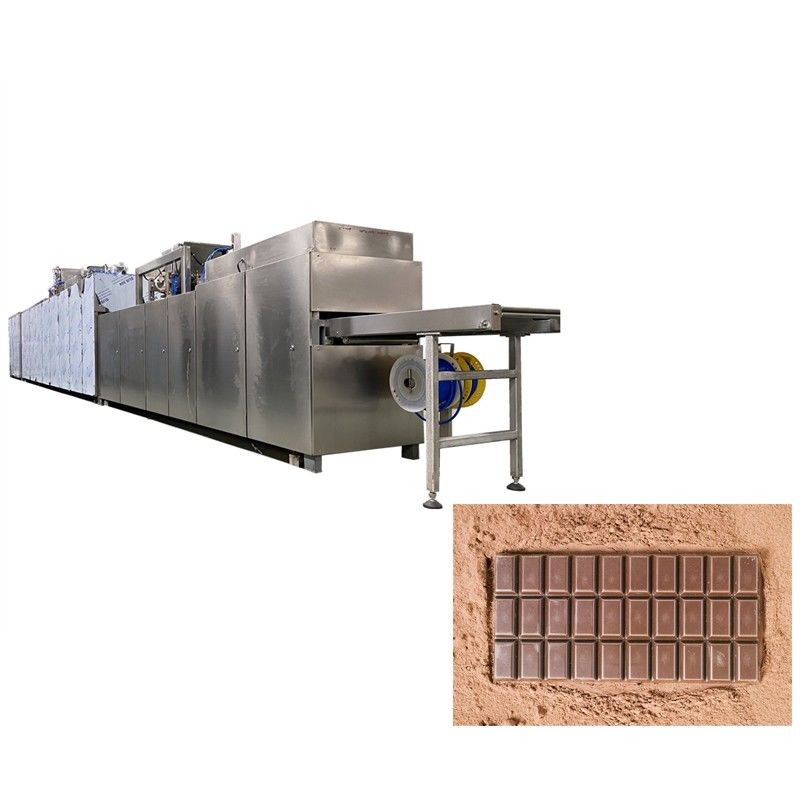 50g 100g 150g Chocolate Bar Production Line With Crushed Nuts Feeder