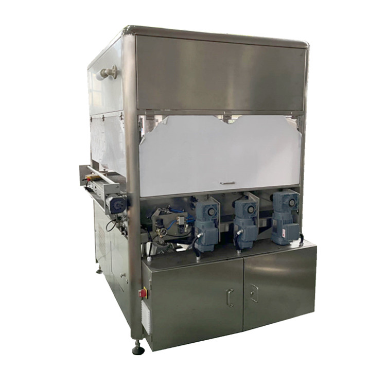 Stainless Steel Chocolate Enrobing Machine With Automatic Operation And PLC Control