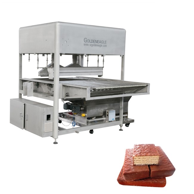 Double Coating 500kg/H Chocolate Enrobing Machine