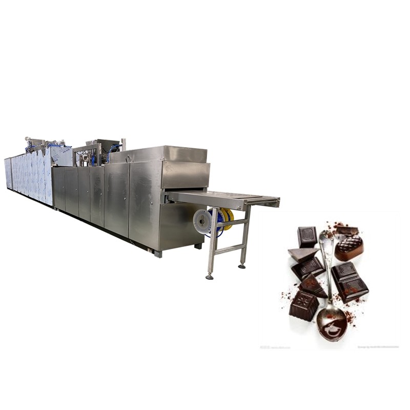 PLC Operation Two Depositors Chocolate Bar Machine 300kg/hour